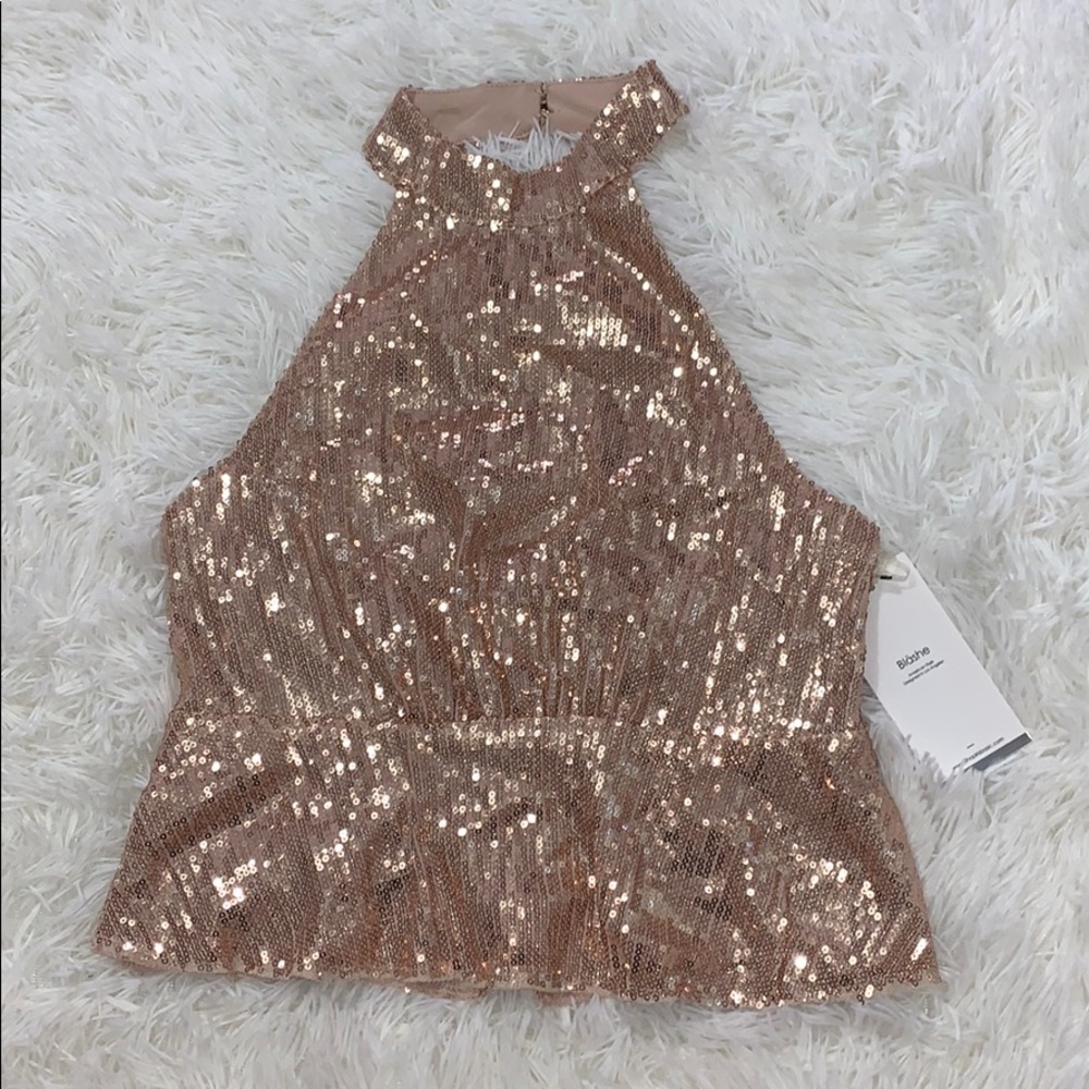 Cute rose gold sparkly top
